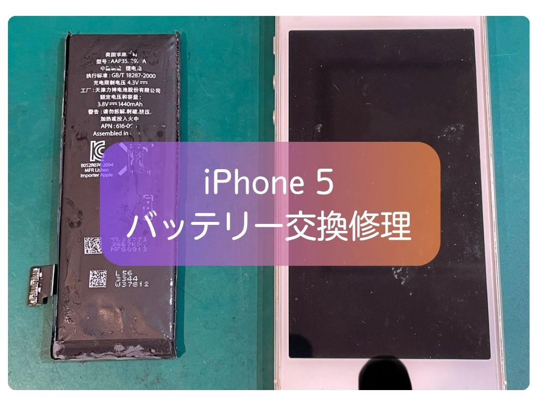 10年以上前のiPhone 5も修理できる！バッテリー膨張による交換修理を行いました｜スマホ修理工房 新宿PePe店